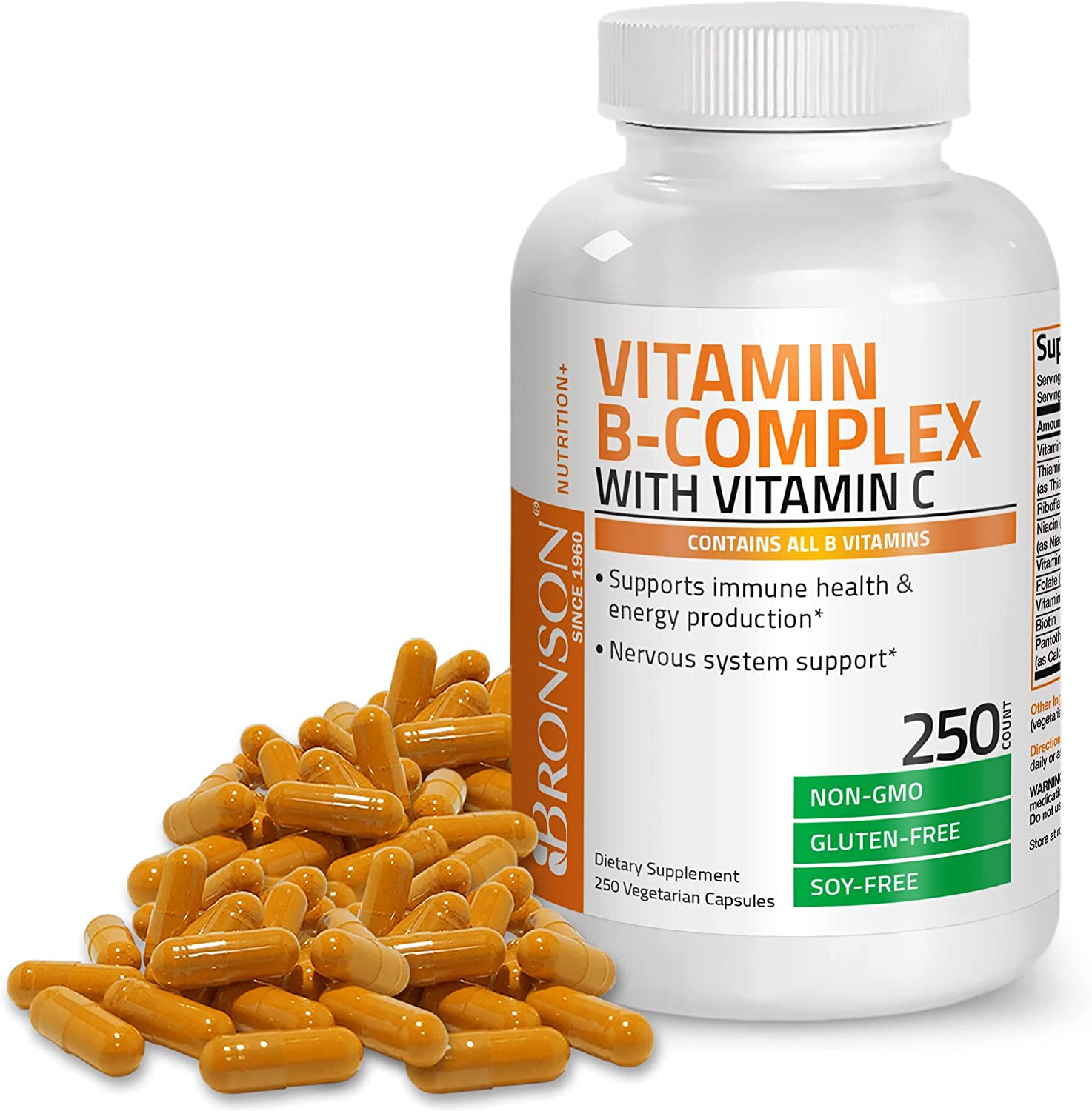 Bronson Vitamin B Complex With Vitamin C – Immune Health, Energy ...