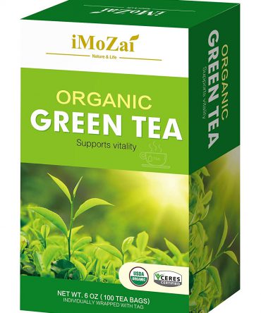 Imozai Organic Green Tea Bags - 100 count