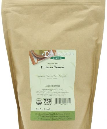 Davidson's Tea Bulk, Herb Pure Org Hibiscus Flowers, 16-Ounce Bag