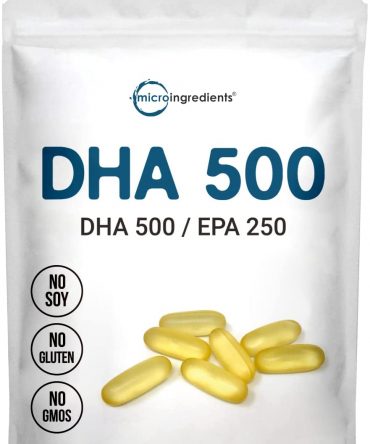 DHA Supplements, Omega-3 1000mg, DHA-500mg, EPA-250mg, 200 Softgels